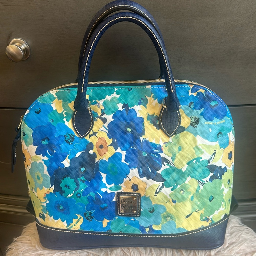 Dooney & Bourke Blue and Green Floral bag